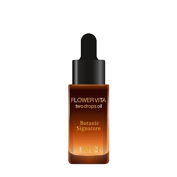 Масло двухфазное для кутикулы, травяное / FLOWER VITA TWO DROPS OIL BOTANIC SIGNATURE 20 мл