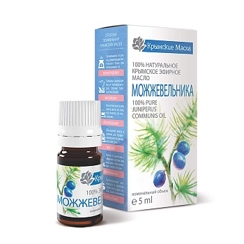 КРЫМСКИЕ МАСЛА Масло эфирное, можжевельник, капельный дозатор / Крымские масла 5 мл, фото 2