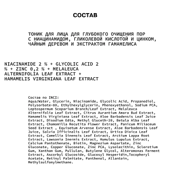 ART&FACT Тоник для лица для глубокого очищения пор / Niacinamide 2 %+Glycolic Acid 2 % 150 мл, фото 2