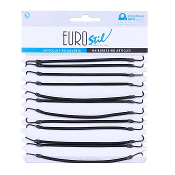 EUROSTIL Резинки ES на крючке черные  00858 12шт., фото 3