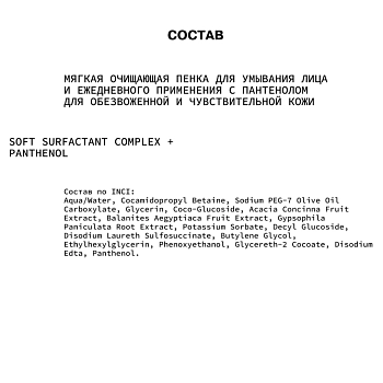 ART&FACT Пенка для умывания лица и ежедневного применения с пантенолом / Soft surfactant complex+Panthen 150 мл, фото 2
