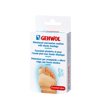 Подушка защитная под плюсну и накладка на большой палец из гель-полимера и эластичной ткани / Gehwol