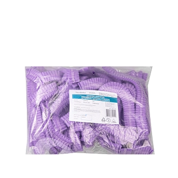 ЧИСТОВЬЕ Шапочка шарлотка медицинская из спанбонда, сиреневый 50 шт, фото 2