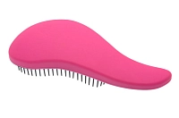 DEWAL BEAUTY Щетка массажная для легкого расчесывания волос, мини, с ручкой, цвет розово-черный, фото 1
