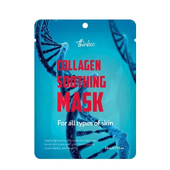 Маска-салфетка для лица с коллагеном / Thinkco Collagen Soothing Mask 23 мл