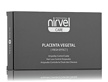 NIRVEL PROFESSIONAL Ампулы с плацентой против выпадения волос и жирности кожи головы / PLACENTA VEGETAL FRESH EFFECT 10*10 мл