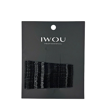 Невидимки черные волна 65мм 20 шт