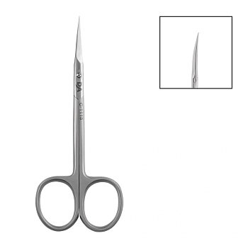 DR. ALEX Ножницы для кутикулы C-1115, студийная заточка, длина лезвия 24 мм, фото 2