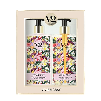 Набор для рук Чувственный жасмин (крем-мыло 350 мл + лосьон 350 мл) Vivian Gray Set Sensual Jasmine
