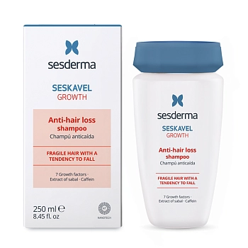 SESDERMA Шампунь от выпадения волос / SESKAVEL GROWTH Anti-hair loss shampoo 250 мл, фото 2