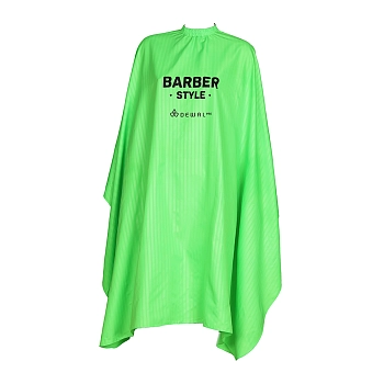Пеньюар для стрижки Barber Style Neon, полиэстер, на крючках, полоска 140 х 158 см 