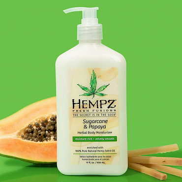 HEMPZ Молочко для тела, сахарный тростник и папайя / Sugarcane & Papaya Herbal Body Moisturizer 500 мл