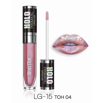 ALVIN D'OR Блеск для губ, тон 04 / Lipgloss HoloPrismatic 5,6 гр, фото 2
