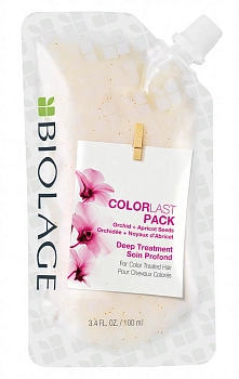 BIOLAGE Маска-концентрат с орхидей и семечками абрикоса для глубокого восстановления окрашенных волос / БИОЛАЖ КОЛОРЛАСТ 100 мл, фото 1