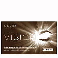OLLIN PROFESSIONAL Набор для окрашивания бровей и ресниц, коричневый / OLLIN VISION SET brown 20 мл, фото 1