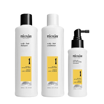 NIOXIN Набор для волос Система 1 (шампунь очищающий 300 мл, кондиционер увлажняющий 300 мл, маска питательная 100 мл), фото 2