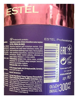 ESTEL PROFESSIONAL Маска оттеночная серебристая для холодных оттенков блонд / Prima Blonde 300 мл, фото 3