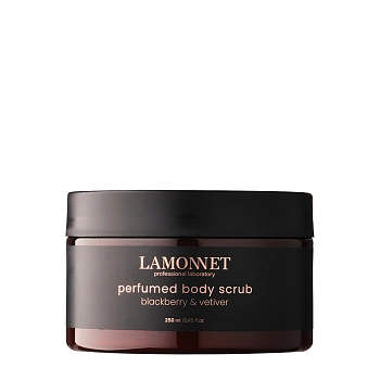 Скраб парфюмированный для тела, лист смородины и ветивер / LAMONNET 250 мл