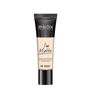 Крем тональный, тон 02 ванильно-бежевый / I'm Matte 25 мл
