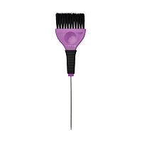 Кисть для окрашивания со спицей, широкая черная с фиолетовым, с черной прямой щетиной 50 мм, DEWAL PROFESSIONAL