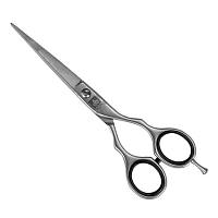 Ножницы парикмахерские прямые с микронасечками 5,5" (черные кольца), DEWAL PROFESSIONAL
