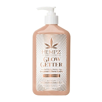 Молочко для тела с мерцающим эффектом бергамот и ваниль / Hempz Glow Getter Herbal Body Moisturizer Bergamot & Warm Vanilla 500 мл