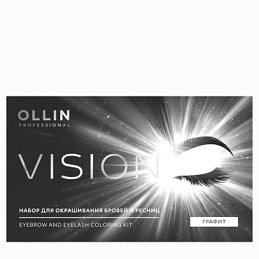 OLLIN PROFESSIONAL Набор для окрашивания бровей и ресниц, графит / OLLIN VISION SET graphite 20 мл