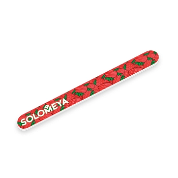 SOLOMEYA Пилка для натуральных и искусственных ногтей 180/220 Земляничный шейк / Wild strawberry shake Nail File 12, фото 2