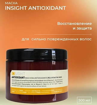 INSIGHT Маска антиоксидант для перегруженных волос / ANTIOXIDANT 500 мл, фото 2