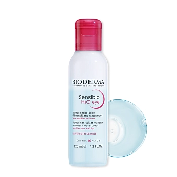 BIODERMA Средство двухфазное мицеллярное для очищения глаз и губ / Sensibio H2O 125 мл, фото 2