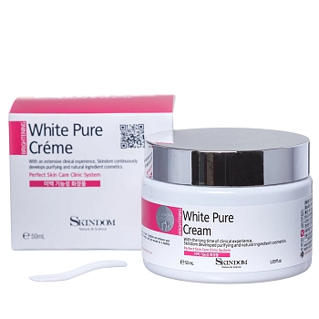 SKINDOM Крем выравнивающий цвет для лица / WHITE PURE CREAM 50 мл, фото 2