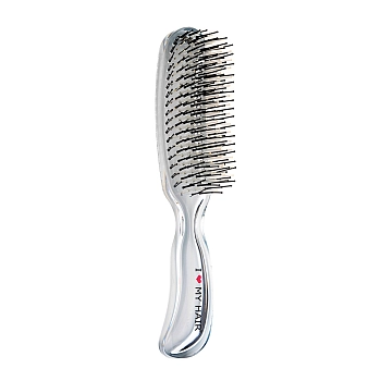 I LOVE MY HAIR Щетка парикмахерская для волос Aqua Brush, синяя прозрачная M, фото 3