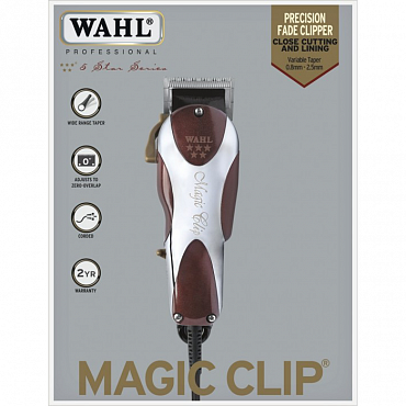 WAHL Машинка для стрижки профессиональная сетевая, бордовый / Wahl Magic Clip 5star Gold Look 4004-0472/8451-016/8451-316H