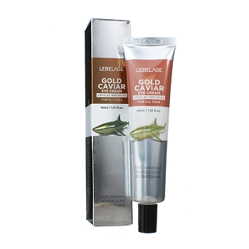 LEBELAGE Крем для кожи вокруг глаз с золотом и экстрактом икры / Lebelage Eye Cream Gold Caviar 40 мл, фото 2