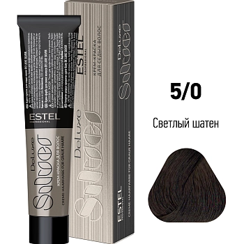 ESTEL PROFESSIONAL 5/0 краска для волос, светлый шатен / DELUXE SILVER 60 мл, фото 2