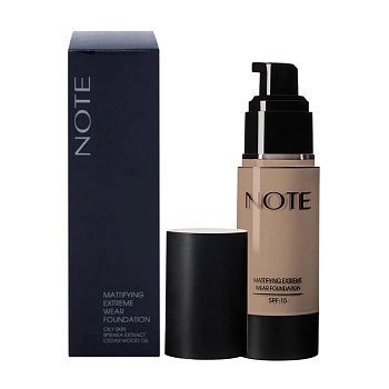 NOTE Основа тональная стойкая с матирующим эффектом 100 / MATTIFYING EXTREME WEAR FOUNDATION SPF15 30 мл, фото 6