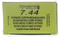 MACADAMIA NATURAL OIL 7.44 краска для волос, яркий медный средний блондин / MACADAMIA COLORS 100 мл, фото 4
