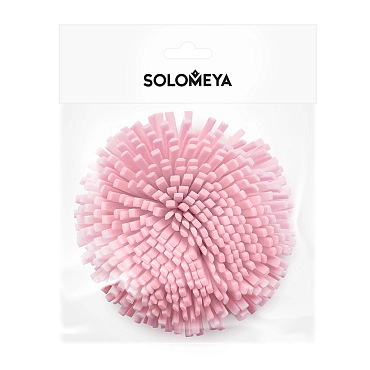 SOLOMEYA Мочалка спонж для тела, розовая / Bath Sponge pink 1 шт