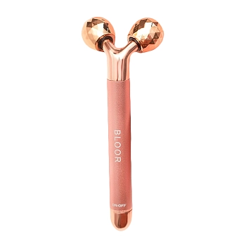 Лифтинг-массажер роликовый для подтяжки и овала лица 3D, цвет розовый