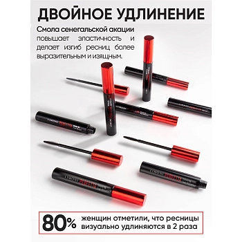 LIMONI Тушь супер объем и удлинение, тон 01 / Perfetta Volume Up Zoom Mascara black 12 гр, фото 7