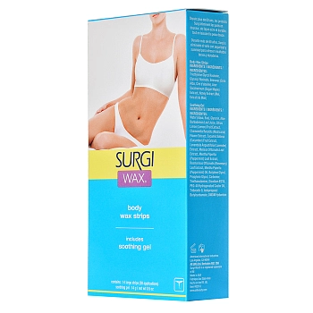 SURGI Набор для удаления волос на теле (полоски с воском + крем) / Honey Body Wax Strips, фото 2