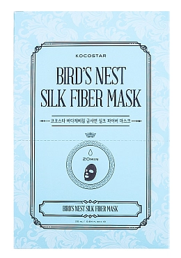 KOCOSTAR Маска дерматропная для лица Гнездо Салангана / BIRD’S NEST SILK FIBER MASK 25 мл
