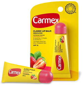 CARMEX Бальзам клубничный для губ SPF 15 (в тубе) 10 г, фото 2