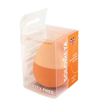 SOLOMEYA Спонж для макияжа капля, Orange&Peach / Solomeya Drop blending sponge Orange&Peach 1 шт, фото 2