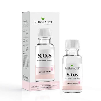 BIOBALANCE Сыворотка SOS подсушивающая для лица для борьбы с акне / SOS DRYING SERUM FOR ACNE PRONE SKIN 20 мл, фото 2