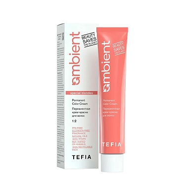 TEFIA 1011 крем-краска перманентная для волос, специальный блондин интенсивный пепельный / AMBIENT 60 мл