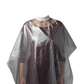 ЧИСТОВЬЕ Пеньюар для парикмахера полиэтилен стандарт серебро 160*100 50 штук, фото 4