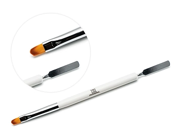 TNL Professional Кисть-шпатель для акрил-геля, белая, фото 1