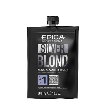 Крем черный обесцвечивающий с камедью акации сенегальской и полиглутаминовой кислотой / SILVER BLOND 300 мл, EPICA PROFESSIONAL