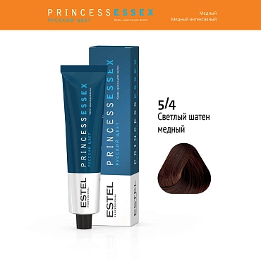 ESTEL PROFESSIONAL 5/4 краска для волос, светлый шатен медный / ESSEX Princess 60 мл